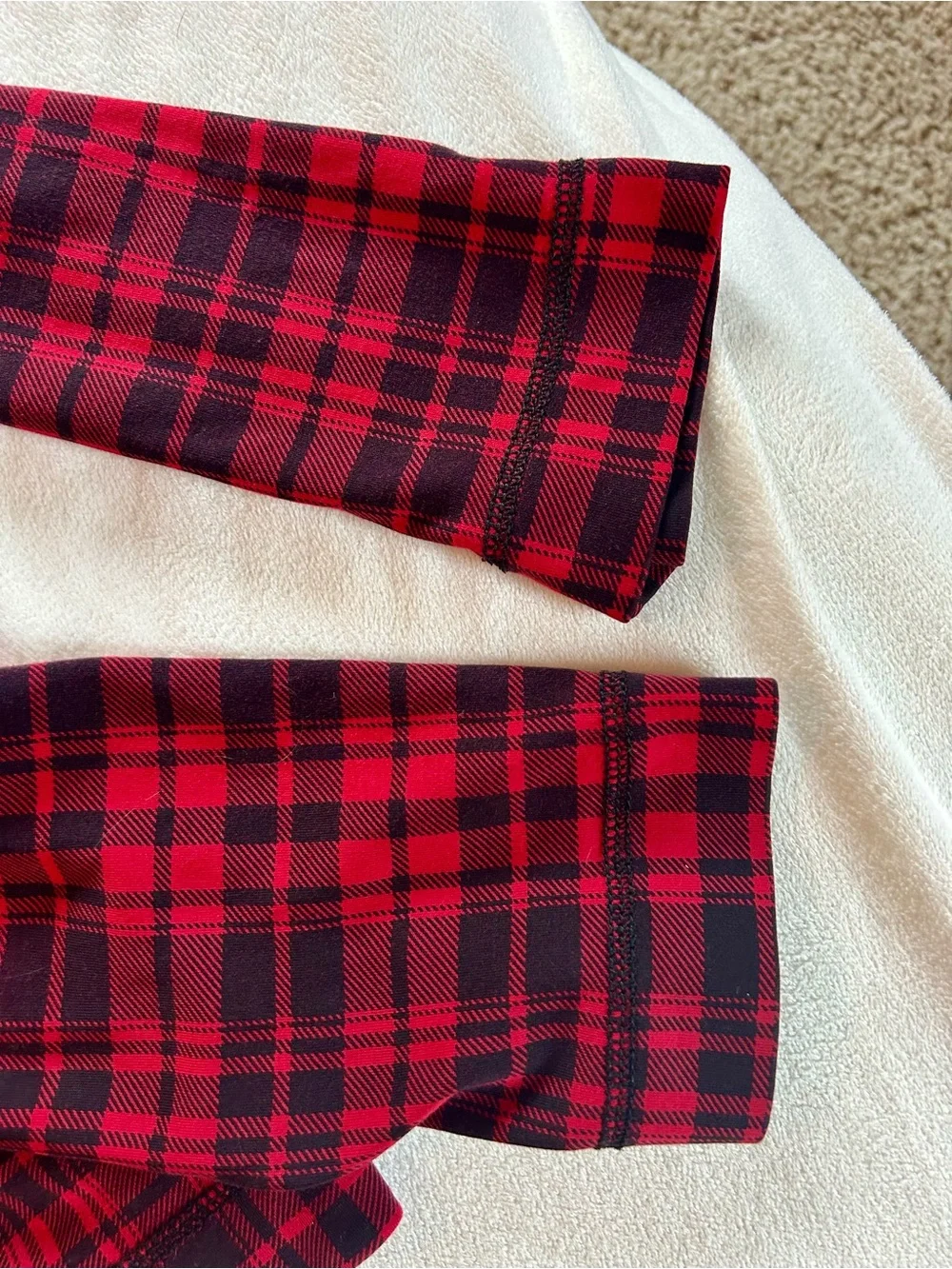 Chaps Ralph Lauren Red and Black Plaid Half-Zip Pullover Sz XL - Picture 8 of 9